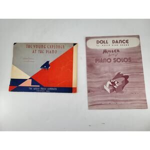 Piano Compositions Song Books - Lot of 5 - VINTAGE and ANTIQUE Doll Dance